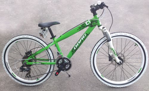 Велосипед Детский Drag 24 C1 TE Зелено/Белый (Hydraulic brakes) 2015 фото 2